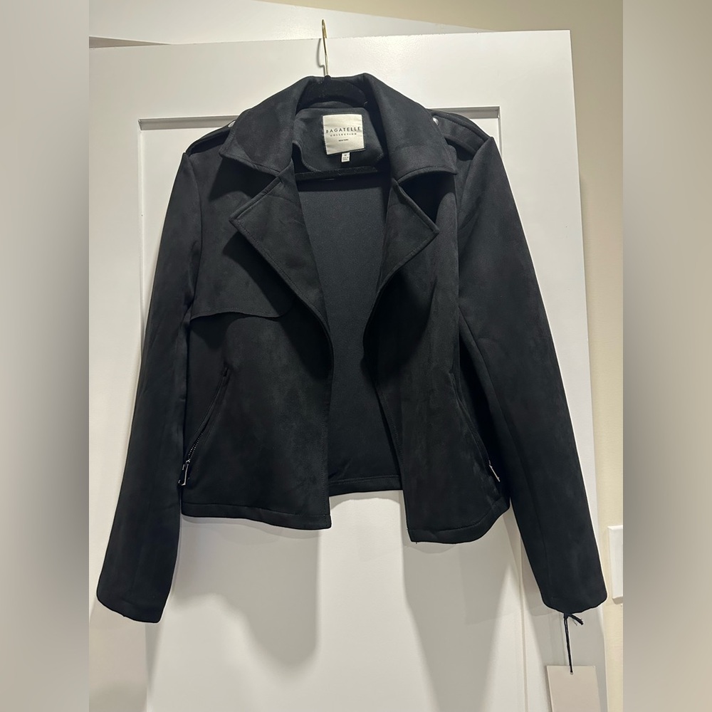 Black Suede Style Jacket